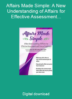 Affairs Made Simple: A New Understanding of Affairs for Effective Assessment and Clinical Treatment