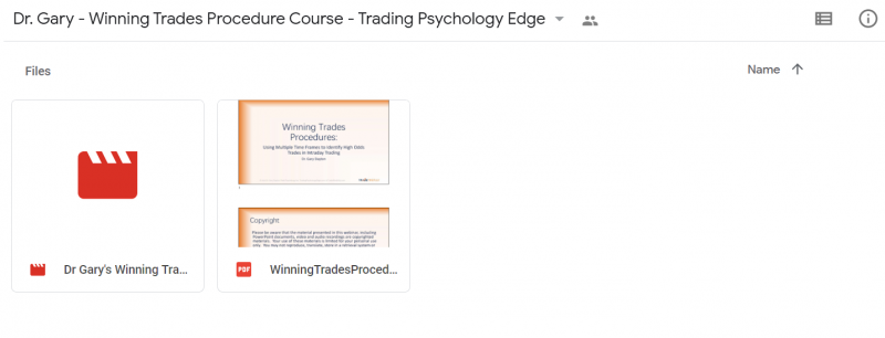 Dr. Gary - Winning Trades Procedure Course - Trading Psychology Edge