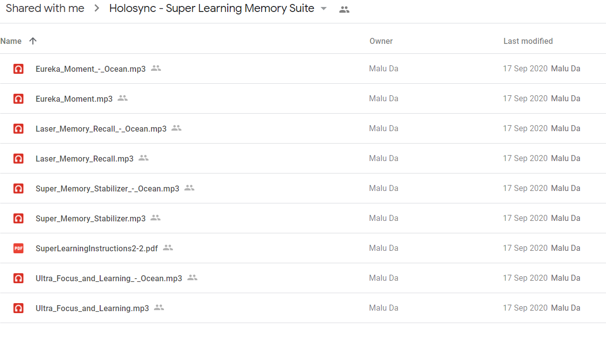 Holosync - Super Learning Memory Suite