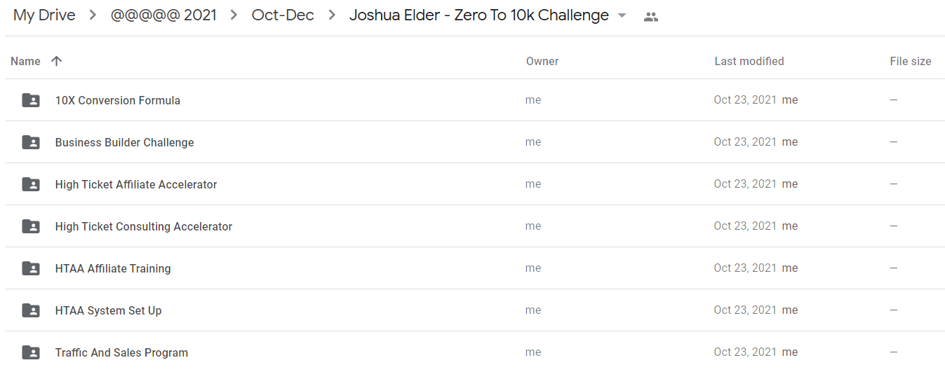 Joshua Elder - Zero To 10k Challenge