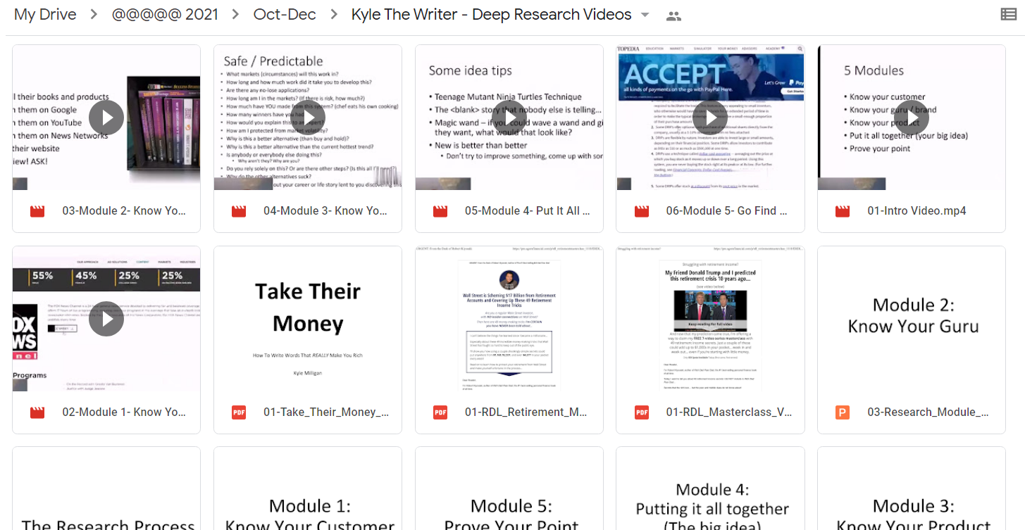 Kyle The Writer - Deep Research Videos