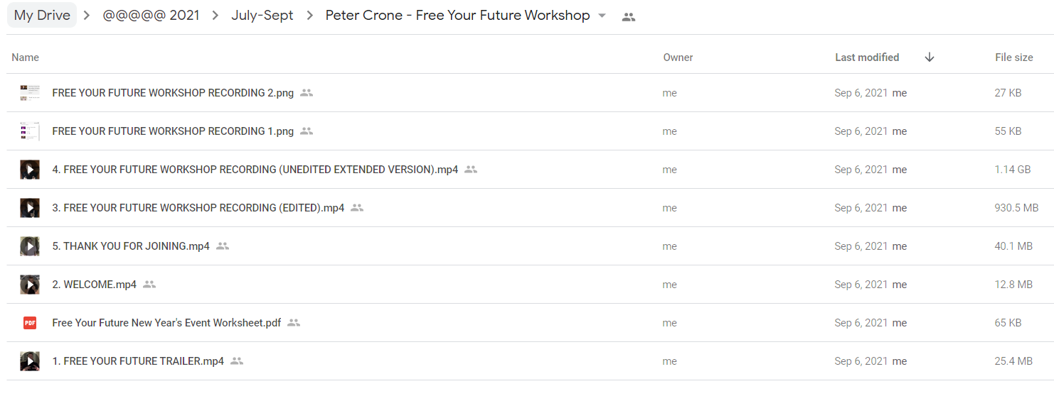 Peter Crone - Free Your Future Workshop