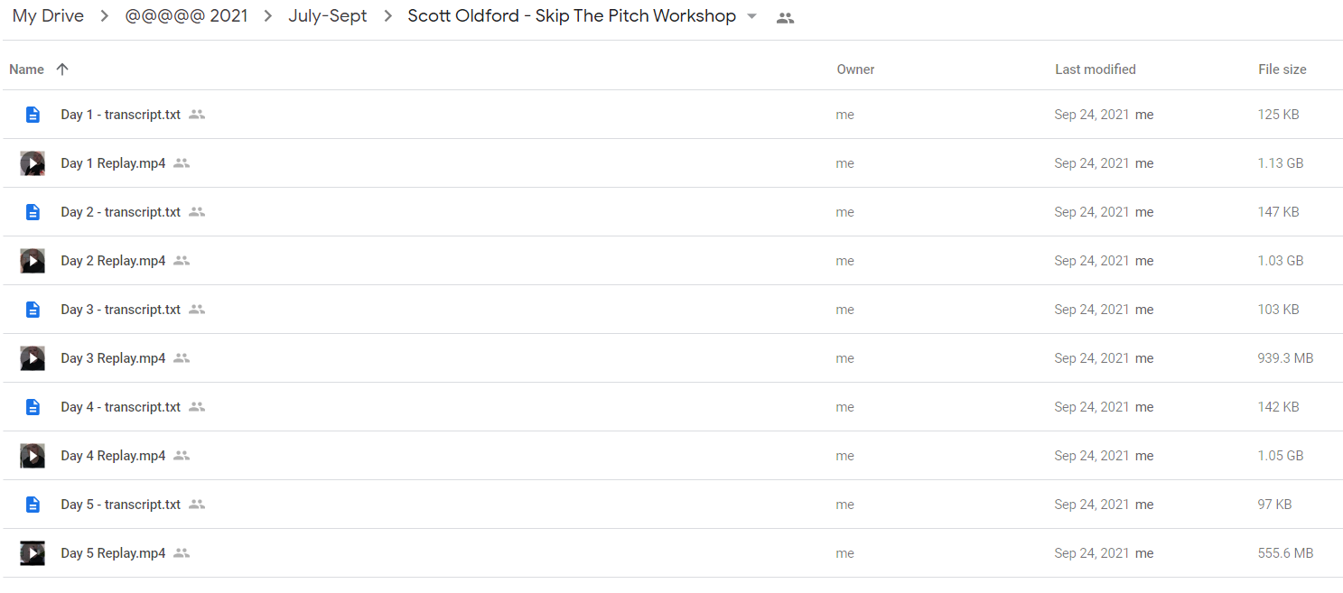 Scott Oldford - Skip The Pitch Workshop