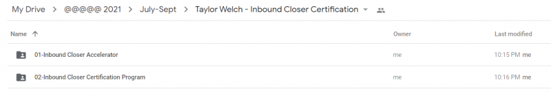 Taylor Welch - Inbound Closer Certification