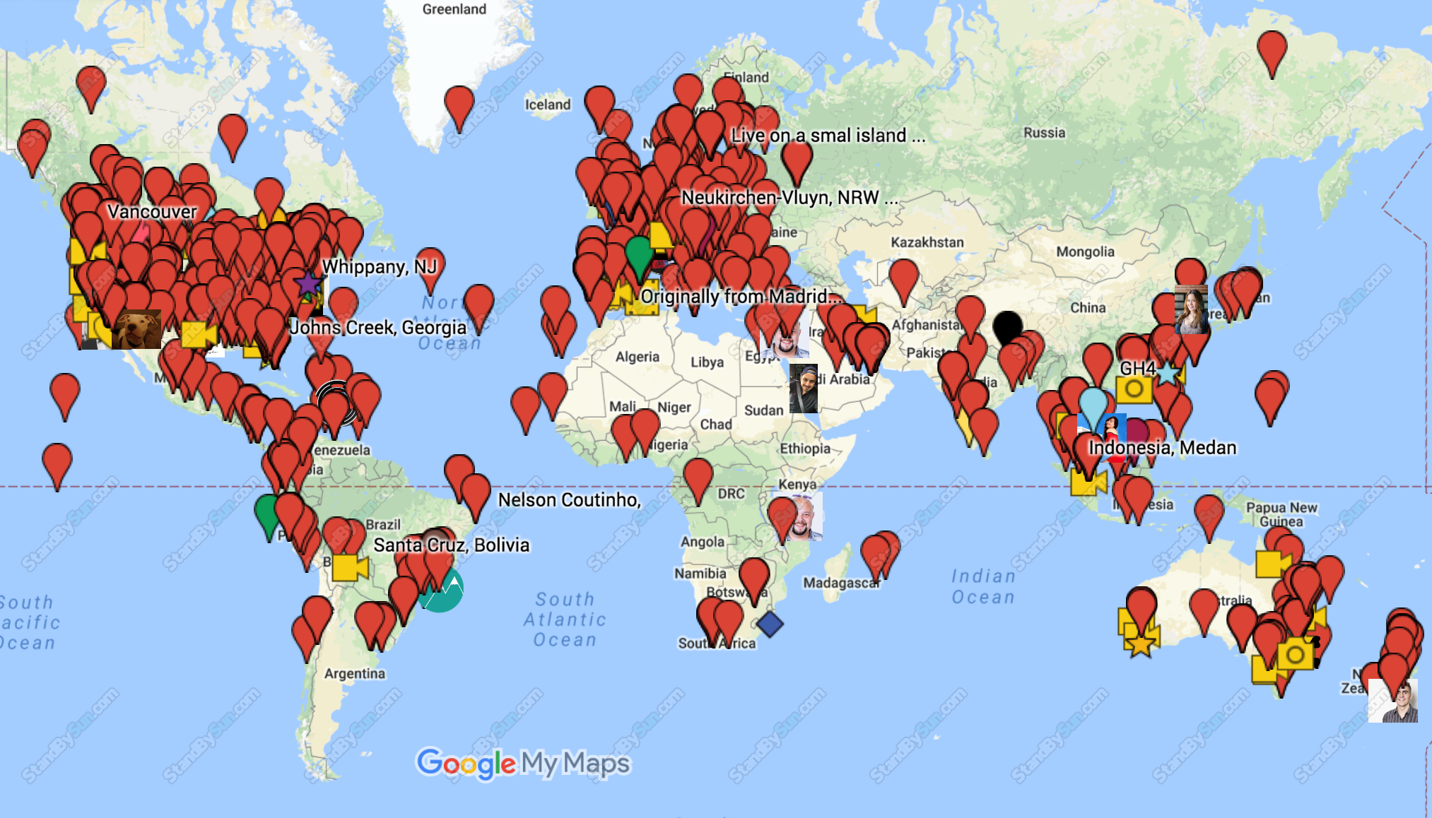 Map of FTF Members Worldwide